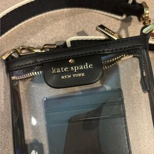 Kate Spade Clear Crossbody with Black and Gold Accents